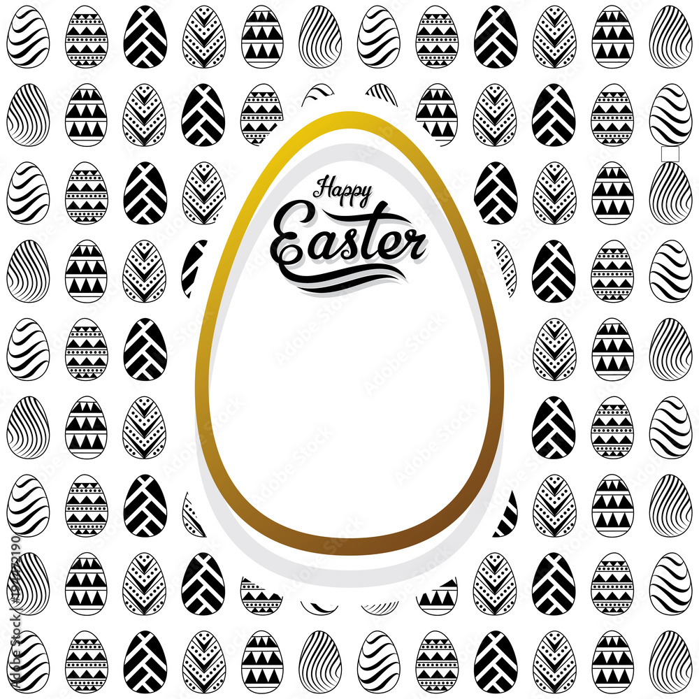 Naklejka premium happy easter greeting card design