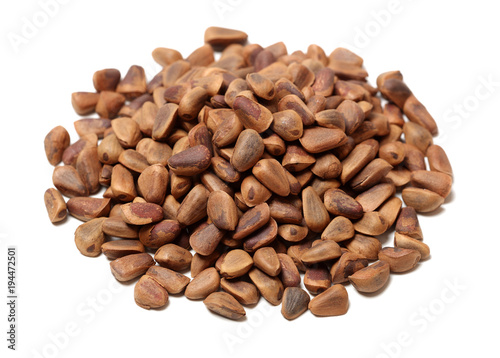 pine nuts isolated on white background