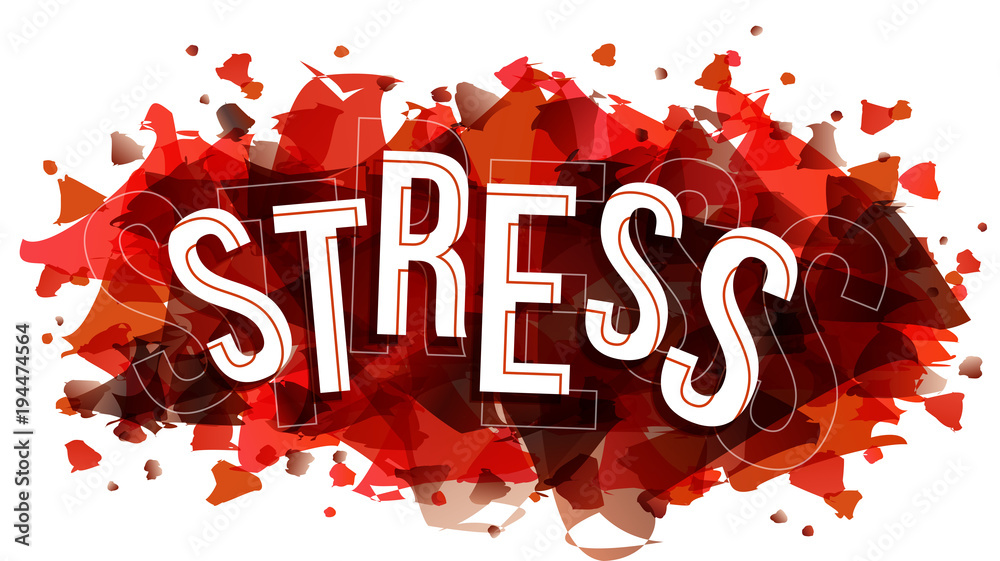 Stress word, vector illustration. Stock Vector Adobe Stock