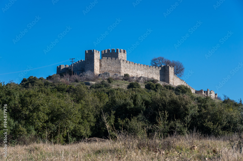 Panoramic view of the famous castle of Platamonas. It is a Crusader castle in northern Greece and is located southeast of Mount Olympus. Pieria - Greece