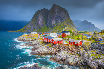 Papier peint photo Lofoten Paysage sauvage des îles Lofoten  © alexugalek