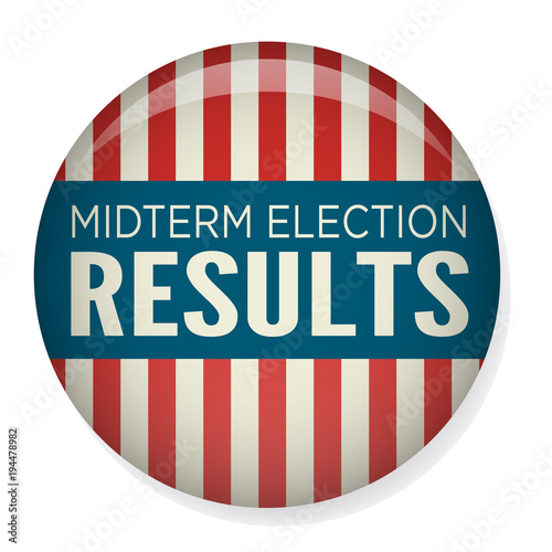 Retro Midterm Elections Vote or Election Pin Button / Badge