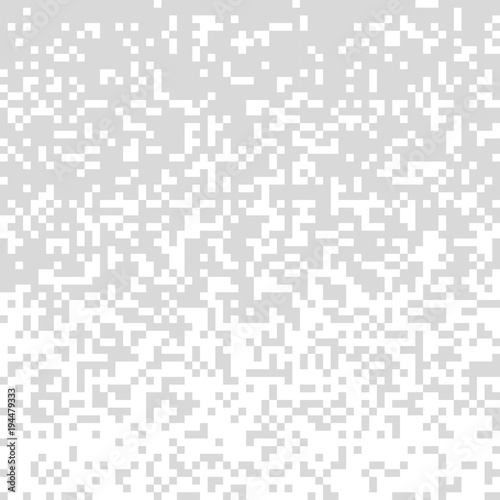 Pixel Abstract Gray Technology Gradient Background. Business mosaic light mosaic design backdrop with failing pixels. Pixelated pattern texture. Big data flow vector Illustration. 
