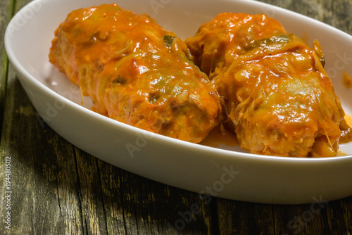 Traditional homemade stuffed cabbage
