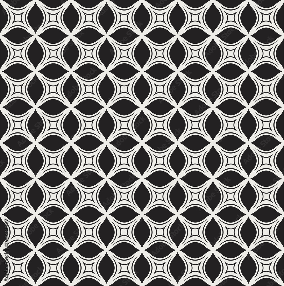 Ornamental Abstract floral tiles seamless vector pattern. Geometric Flower Background. Ornamental Abstract floral tiles seamless vector pattern. Geometric Flower Background.