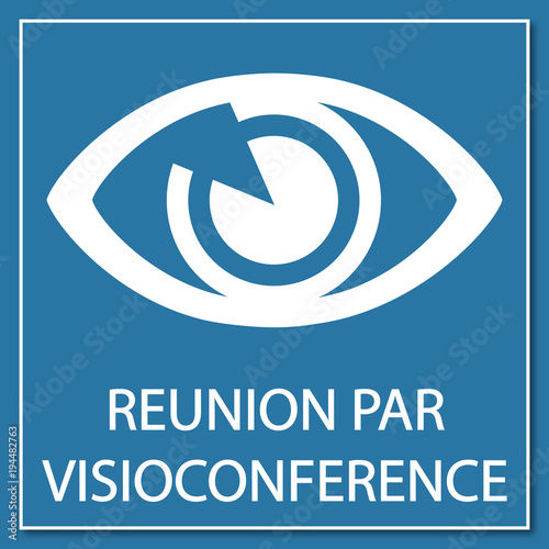 Logo réunion par visioconférence.