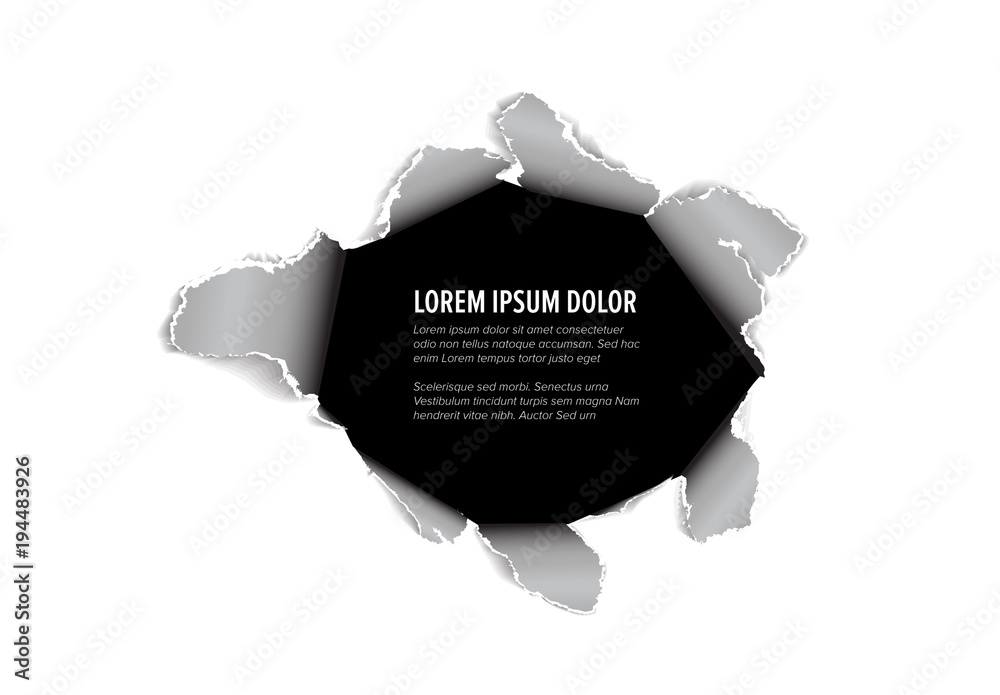 Ripped Paper Effect Layout Stock Template | Adobe Stock