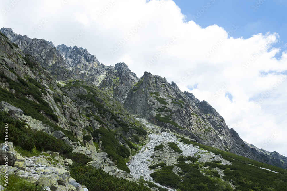 Tatra Mountains landscape in summer.