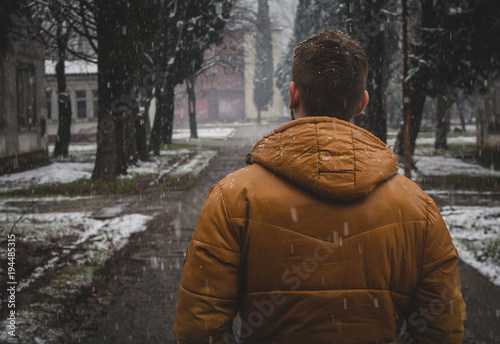 Guy looking at distance