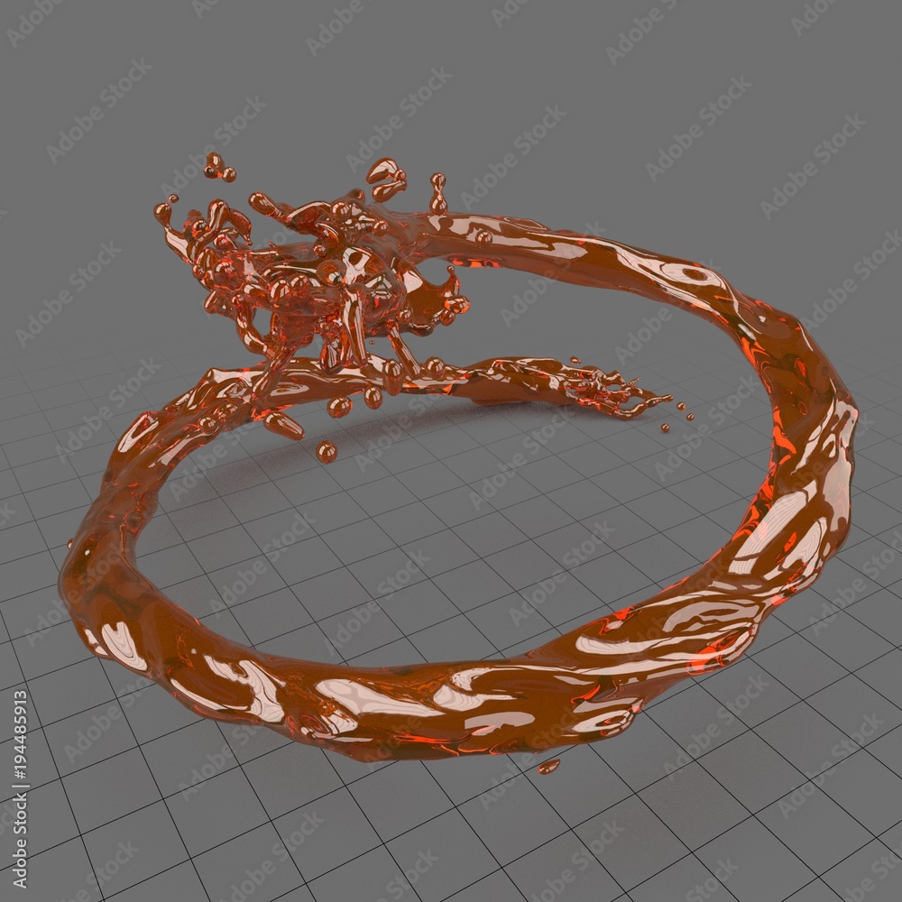 Splash Rond Orange Circular orange splash Stock 3D asset | Adobe Stock