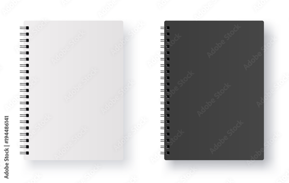 Realistic blank notebook - stock vector. - obrazy, fototapety, plakaty 