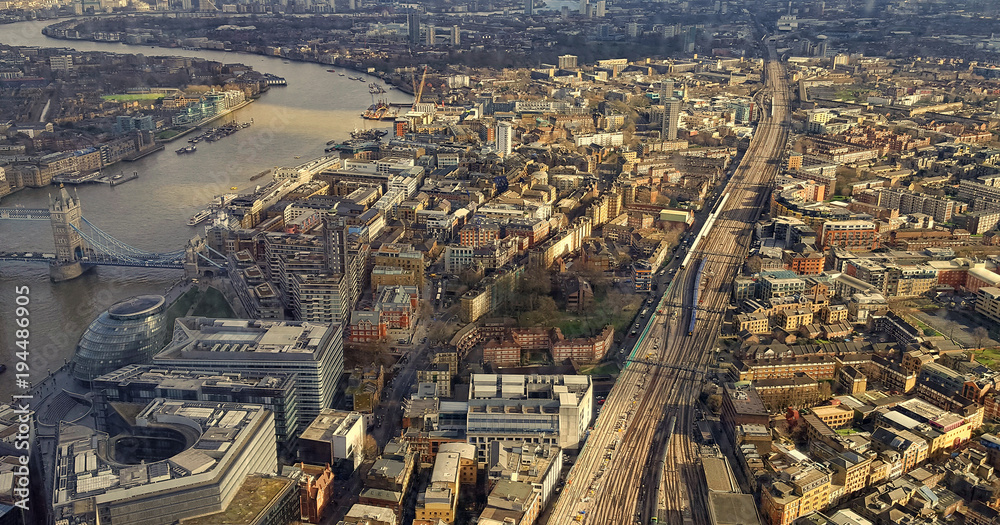 Obraz premium London city skyline, aerial view
