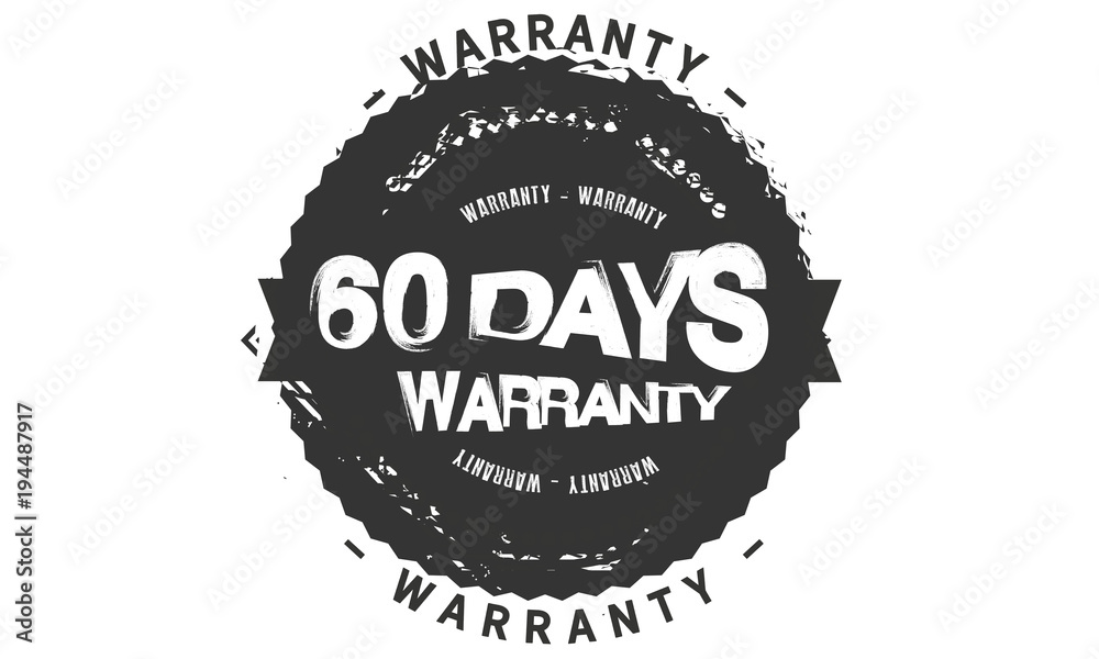 Fototapeta premium 60 days warranty icon vintage rubber stamp guarantee