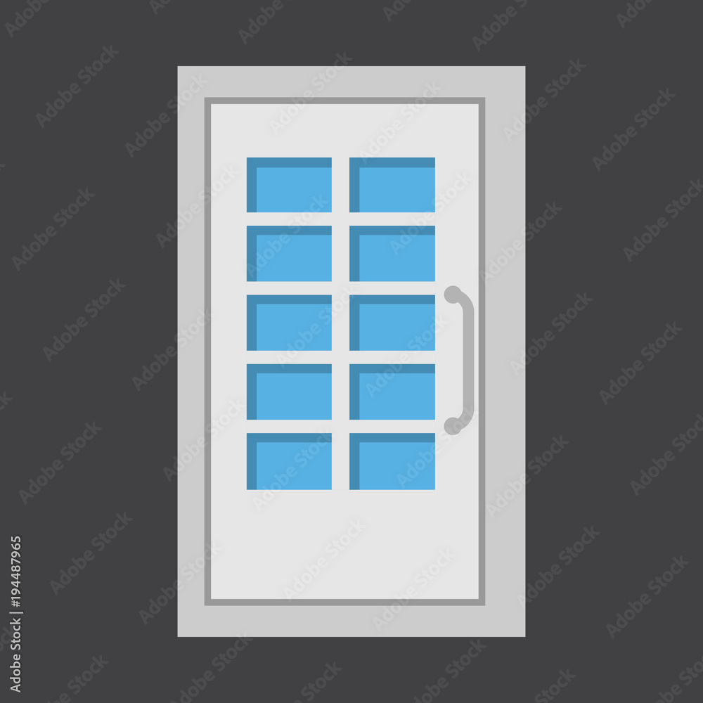 entrance door front view. homes and buildings vector element in cartoon style. entrance door front view. homes and buildings vector element in cartoon style.