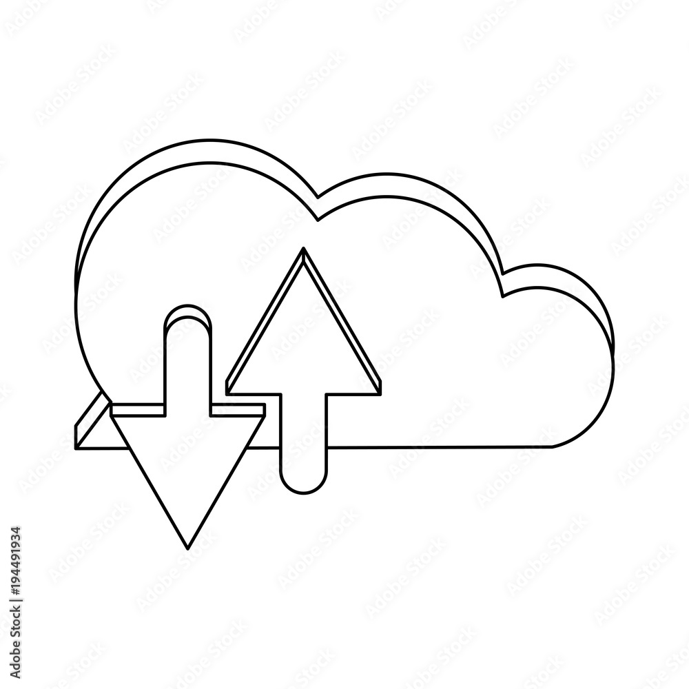 Cloud computing technology vector illustration graphic design Cloud computing technology vector illustration graphic design