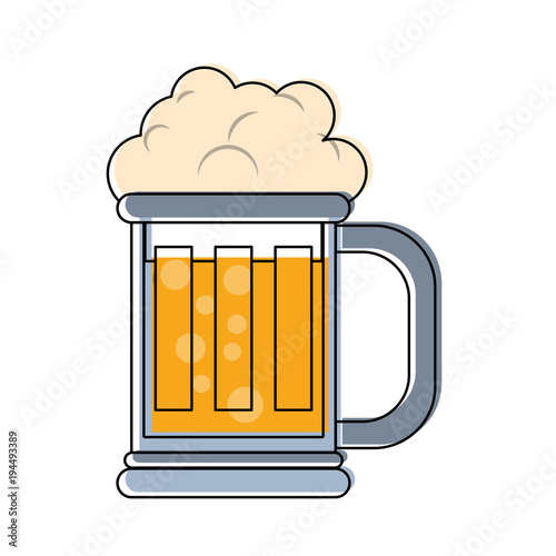 Beer glass cup vector illustration graphic design