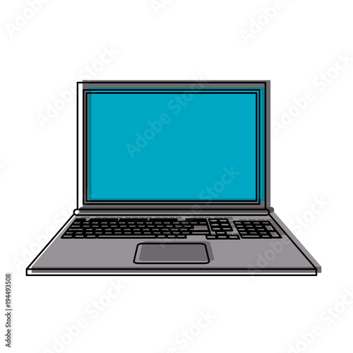 Laptop computer technology vector illustration graphic design