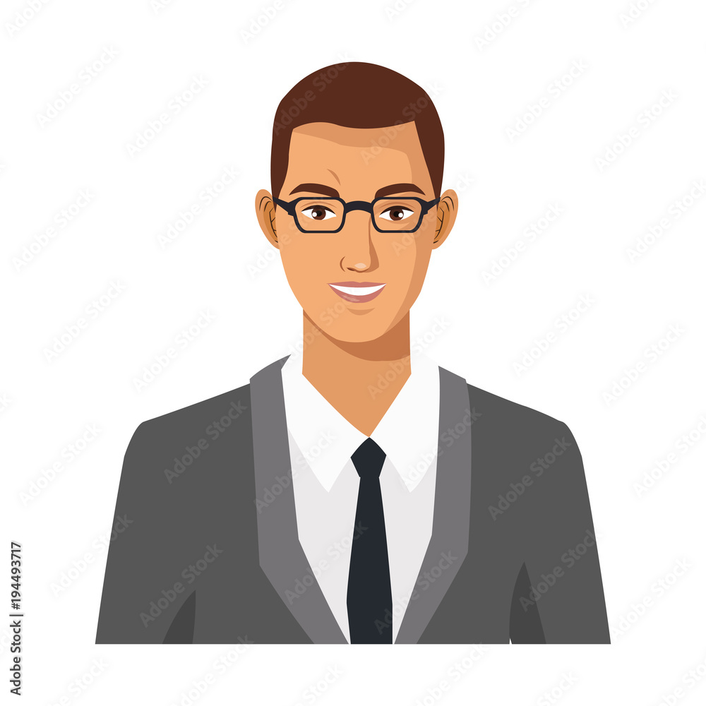 Businessman avatar cartoon vector illustration graphic design Businessman avatar cartoon vector illustration graphic design