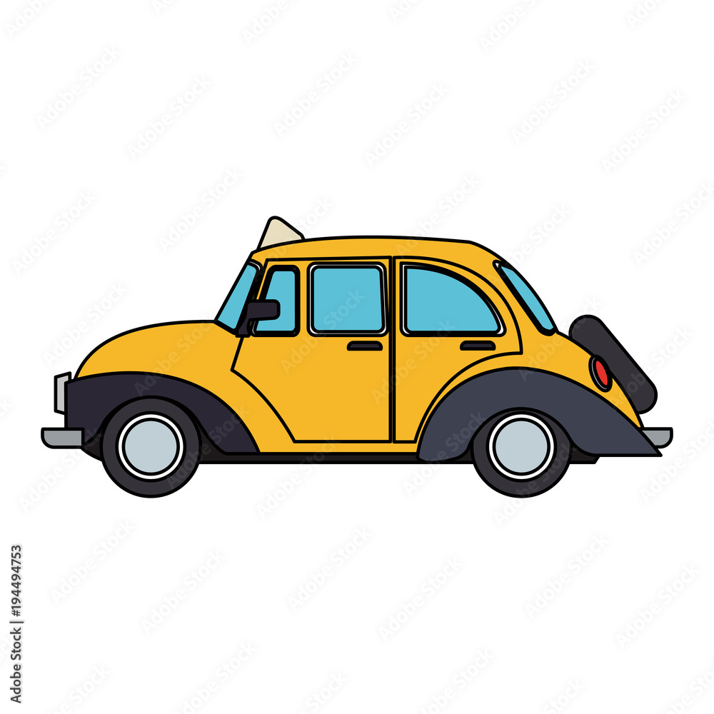 Taxi retro vehicle vector illustration graphic design