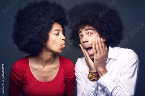 Afro love couple