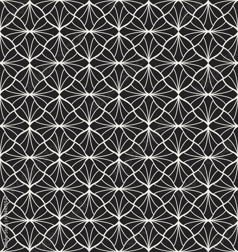 Seamless Geometric Art Deco Pattern. Abstract vector floral background.