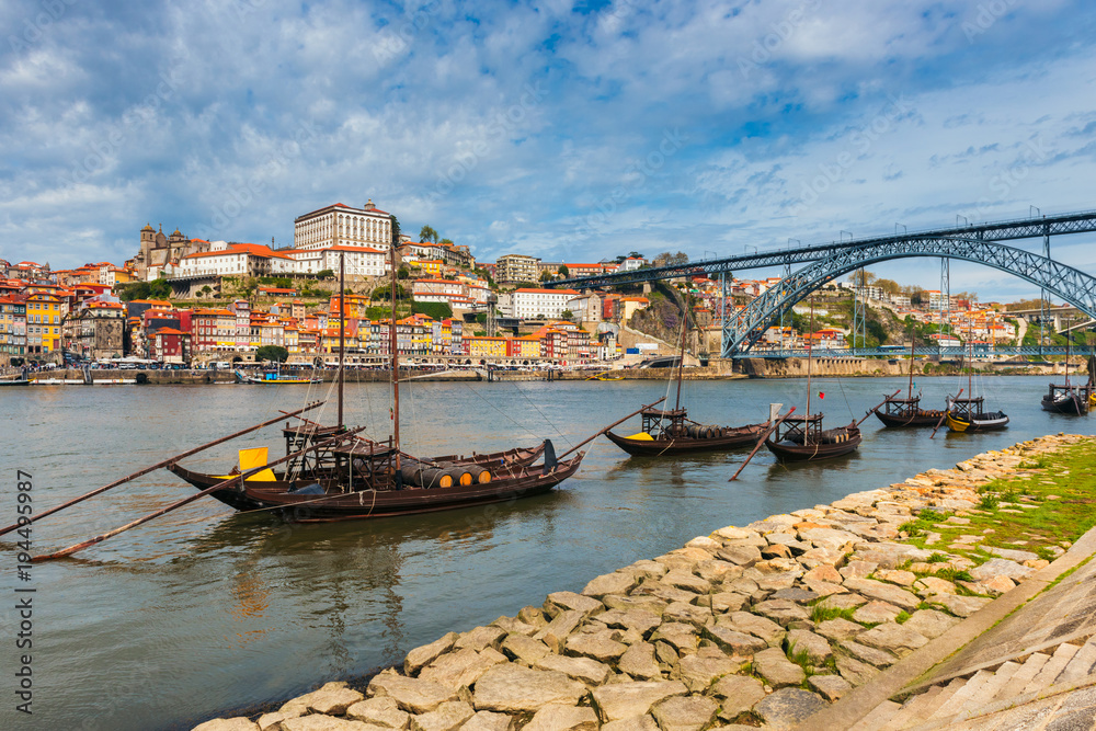 Rabelo Boats on the Douro River in Porto Portugal