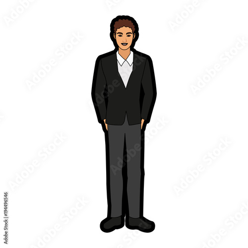 Businessman avatar cartoon vector illustration graphic design