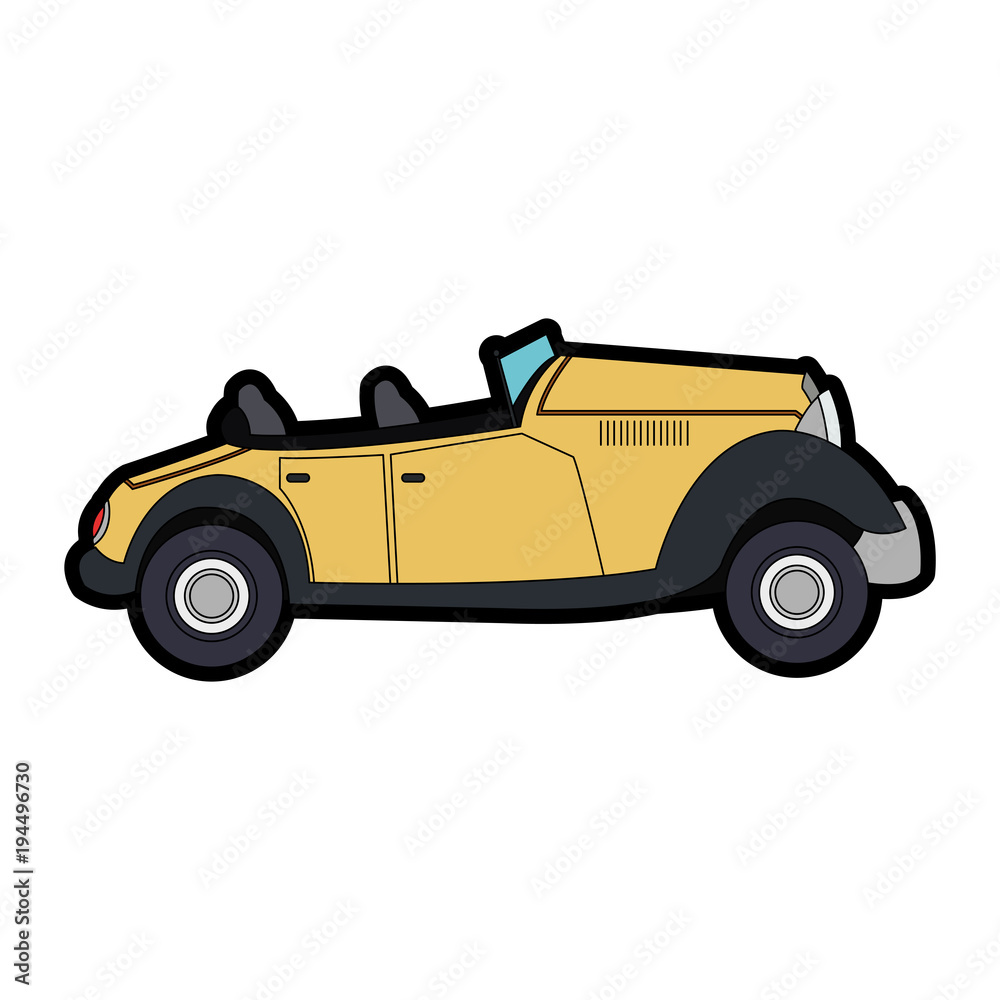 Vintage car cartoon vector illustration graphic design