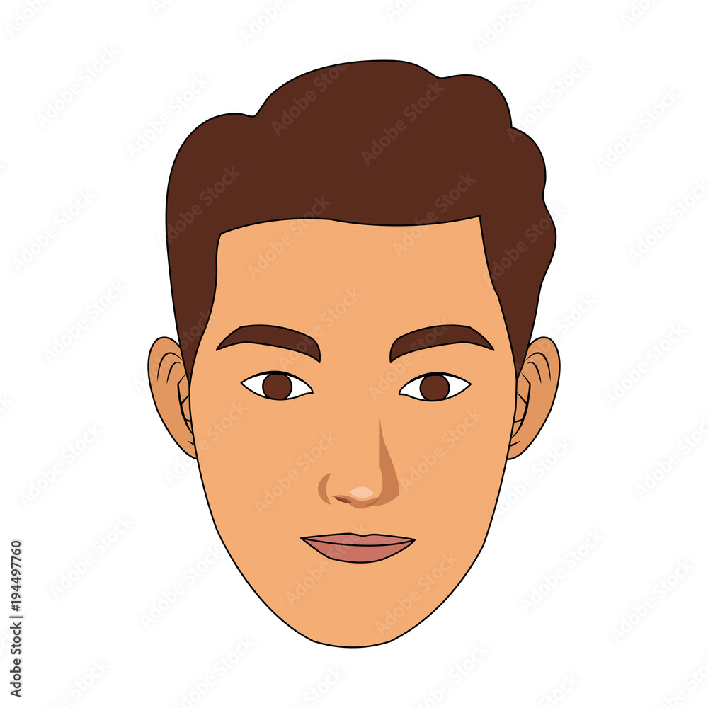 Man smiling face cartoon vector illustration graphic design Man smiling face cartoon vector illustration graphic design
