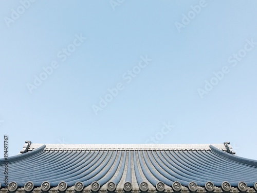 Traditional japanese building home rooftop