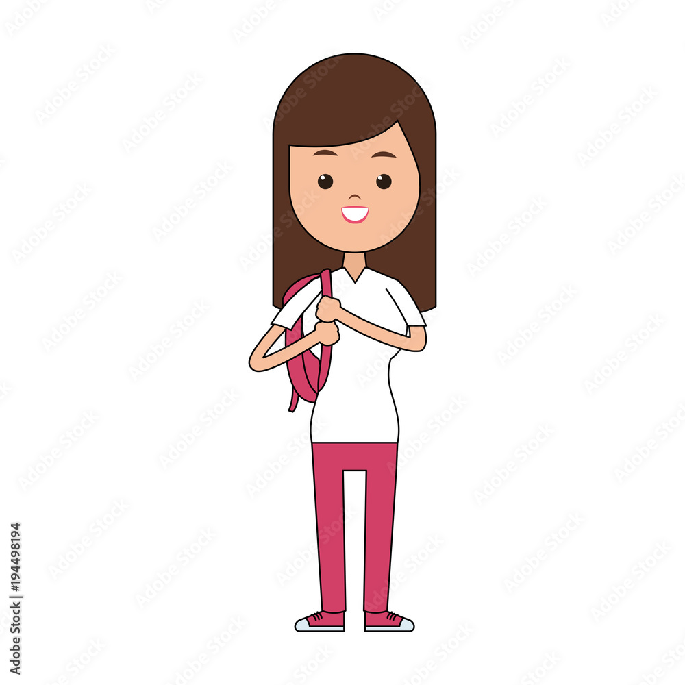 School girl cartoon vector illustration graphic design School girl cartoon vector illustration graphic design