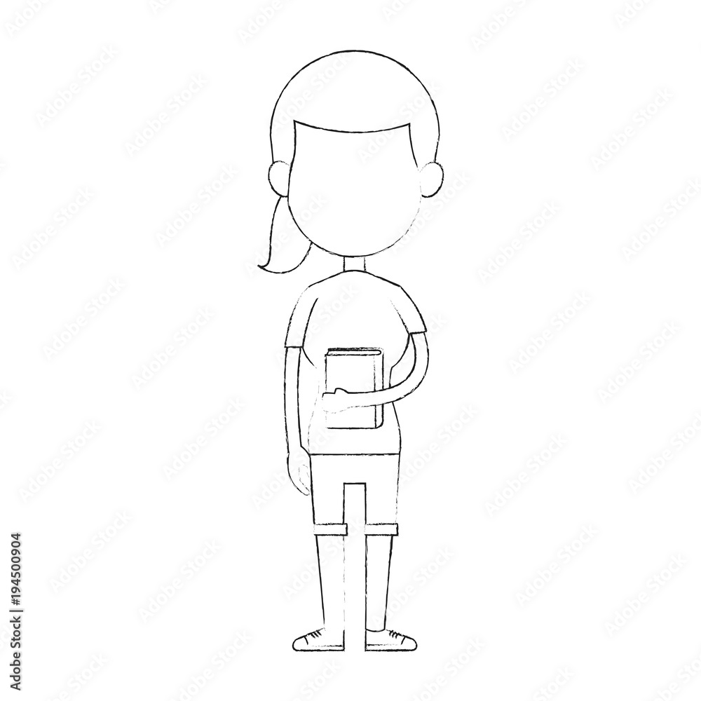 School girl cartoon vector illustration graphic design School girl cartoon vector illustration graphic design