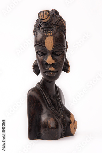 African traditional wooden figurine.