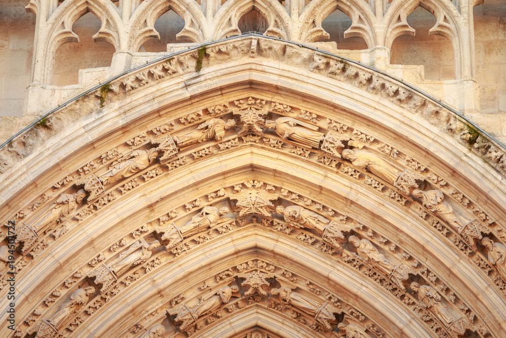 Architectural detail of the Cathedral Saint Andre de Bordeaux