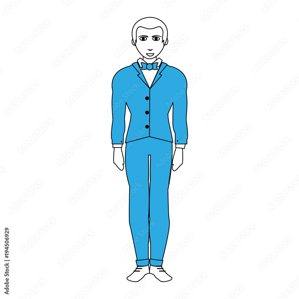 Man with elegant suit vector illustration graphic design Man with elegant suit vector illustration graphic design