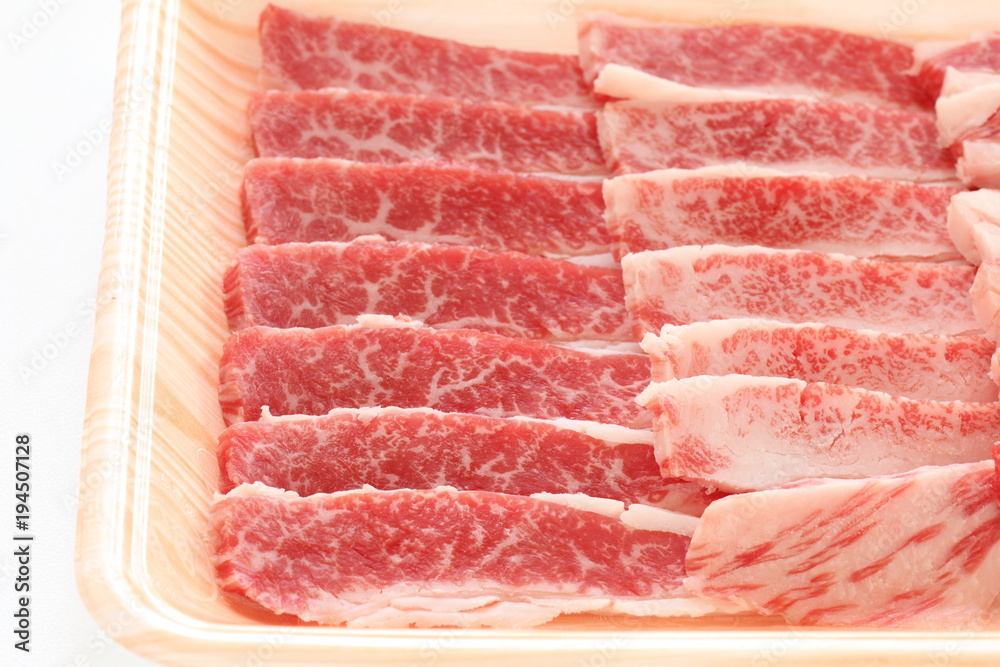 Freshness Japanese marble beef for Yakiniku cooking Freshness Japanese marble beef for Yakiniku cooking