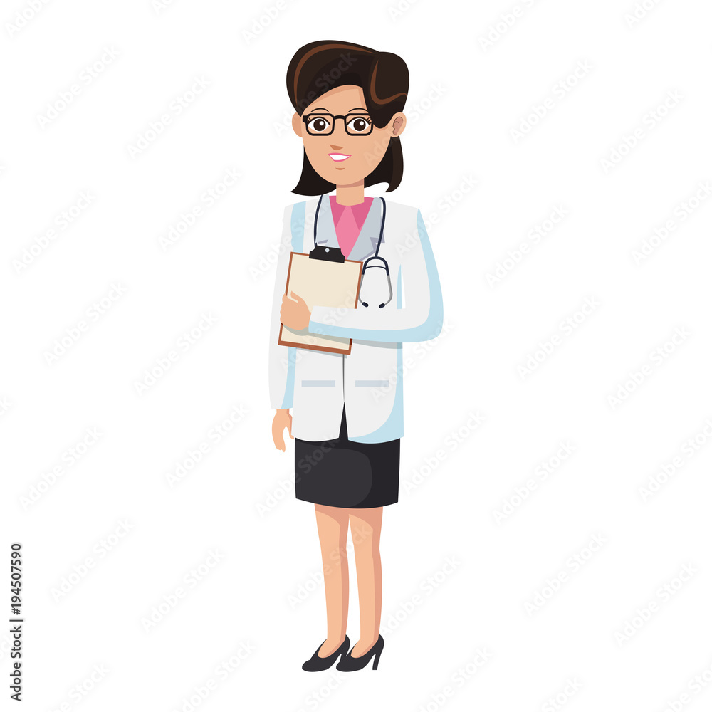 Woman doctor cartoon vector illustration graphic design Woman doctor cartoon vector illustration graphic design