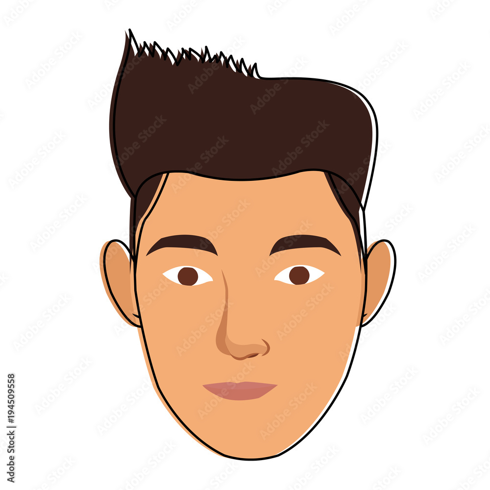 Man face cartoon vector illustration graphic design