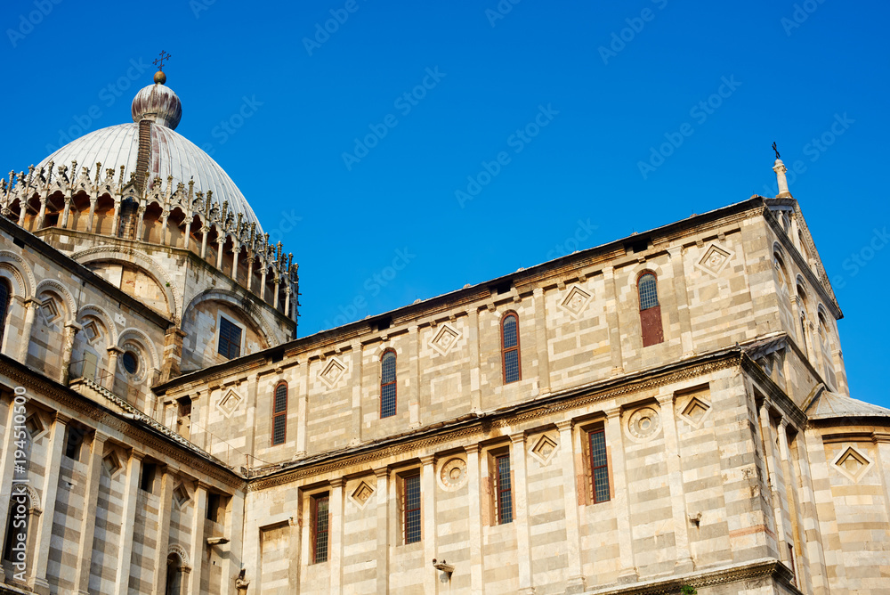 The Cathedral in Pisa, Italy, next to the Leaning Tower of Pisa.