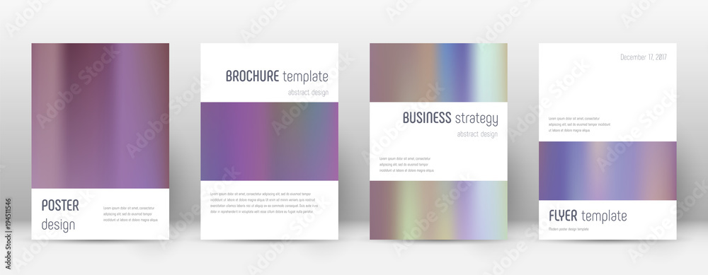 Flyer layout. Minimalistic exotic template for Brochure, Annual Report, Magazine, Poster, Corporate Presentation, Portfolio, Flyer. Artistic bright hologram cover page. Flyer layout. Minimalistic exotic template for Brochure, Annual Report, Magazine, Poster, Corporate Presentation, Portfolio, Flyer. Artistic bright hologram cover page.