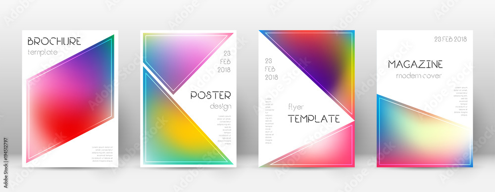 Flyer layout. Triangle juicy template for Brochure, Annual Report, Magazine, Poster, Corporate Presentation, Portfolio, Flyer. Beautiful bright cover page.