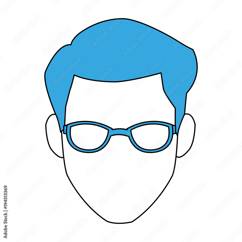 Fototapeta premium Man faceless cartoon vector illustration graphic design