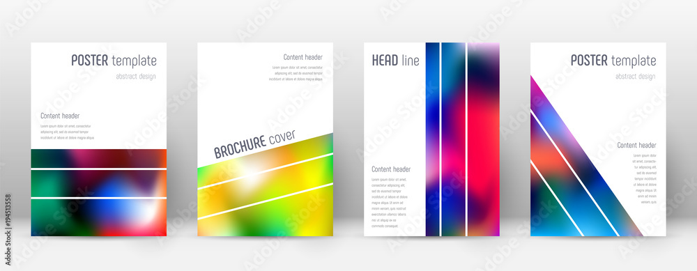 Flyer layout. Geometric brilliant template for Brochure, Annual Report, Magazine, Poster, Corporate Presentation, Portfolio, Flyer. Alluring colorful cover page.