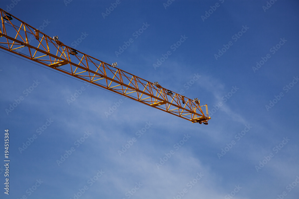 construction site with crane on sky background construction site with crane on sky background