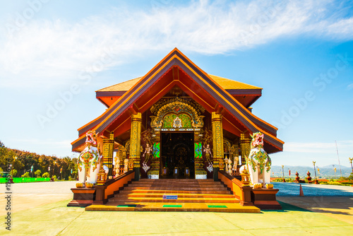 Beautiful Thai church in Prayodkhunpol Wiang Kalong temple photo