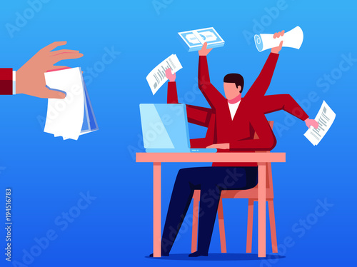 A businessman who performs multiple tasks