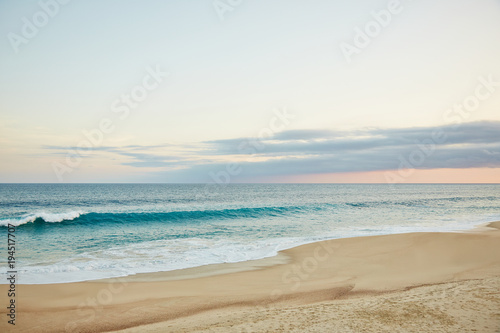 Scenic view of beach and ocean in Mexico photo