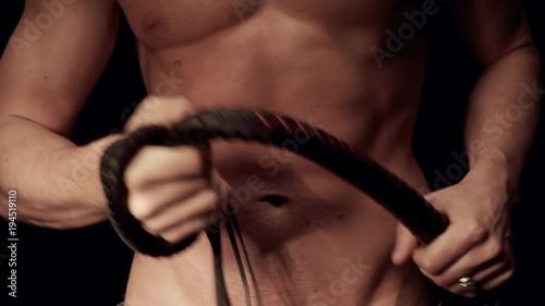 Man with the device for sex games