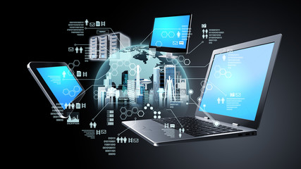 Internet information technology concept