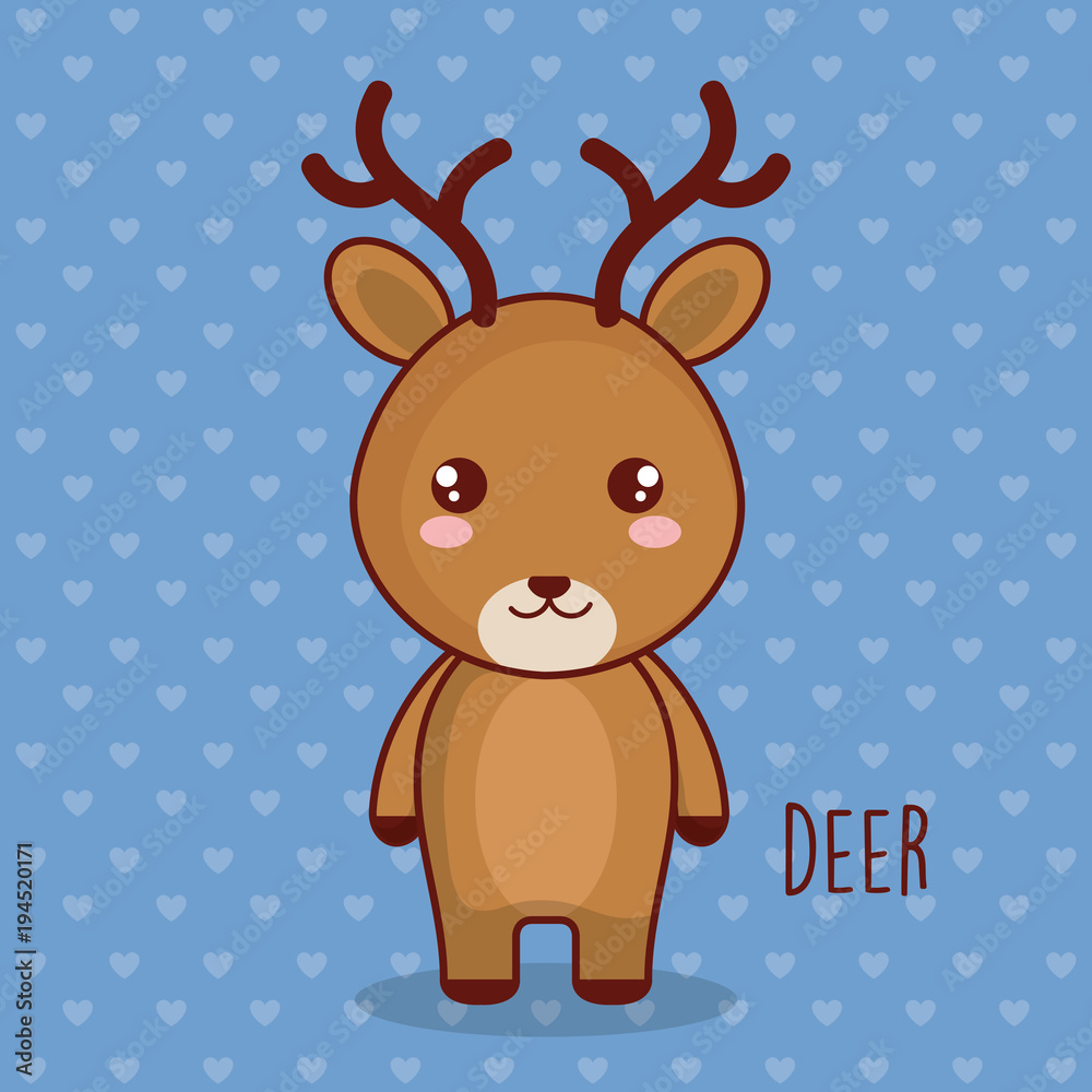 cute deer tender character vector illustration design cute deer tender character vector illustration design